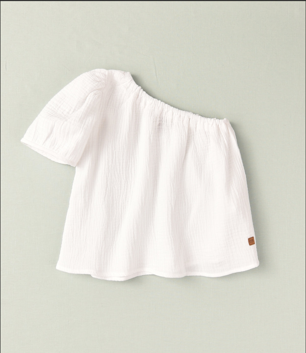 01-46150L Blusa in chiffon tinta unita bambina