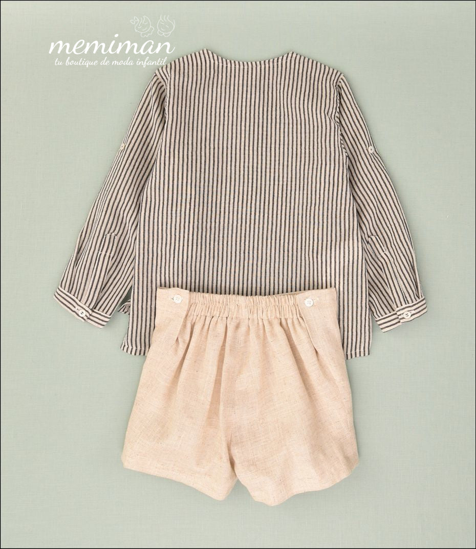 01-50025 Conjunto de menino às riscas