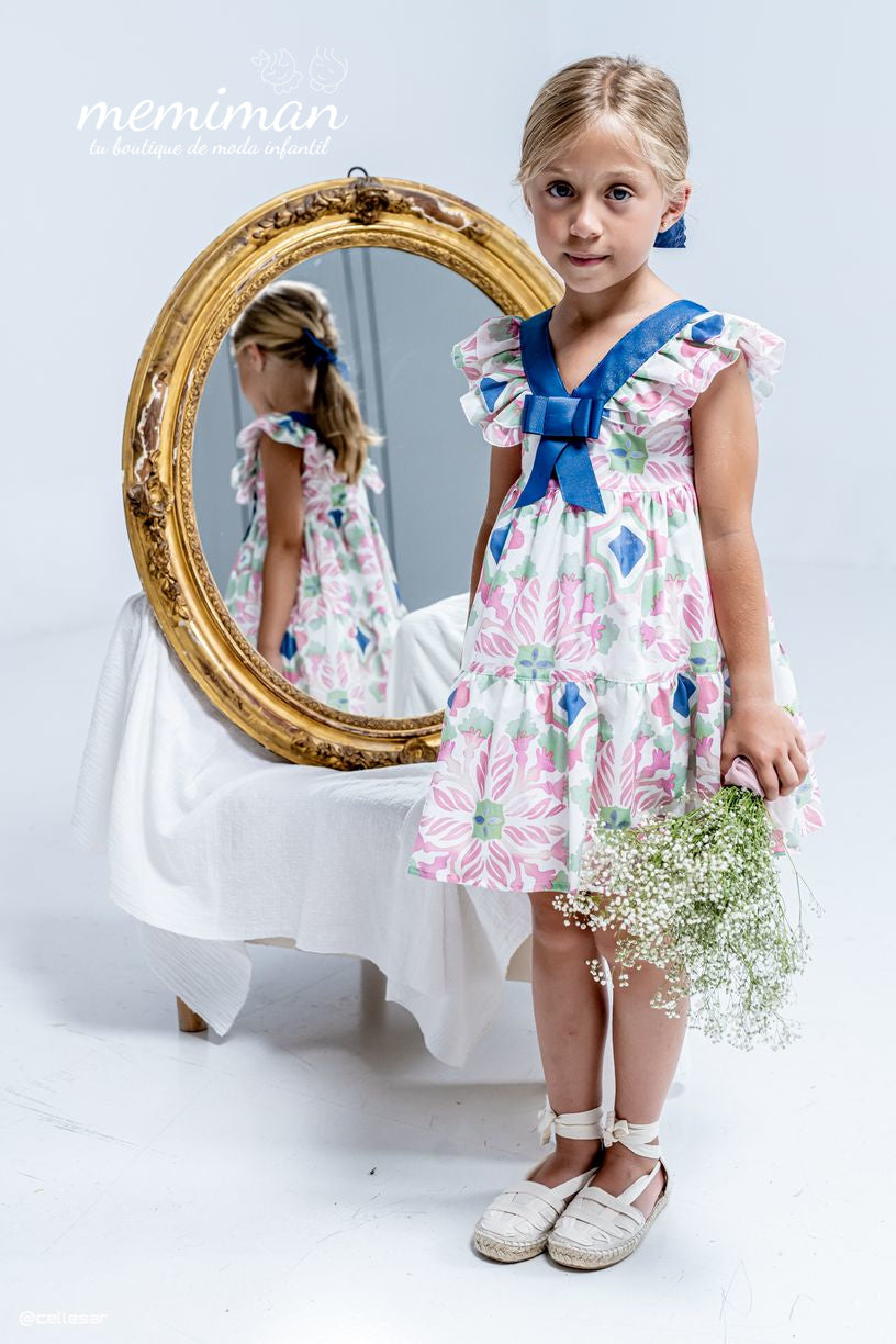 01-50036 Vestido de criança estampado
