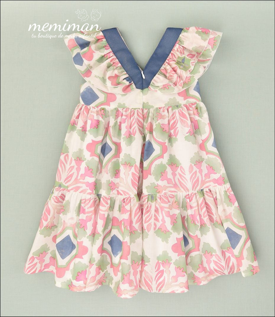 01-50036 Vestido de criança estampado