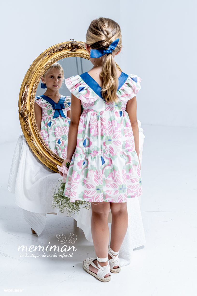 01-50036 Vestido de criança estampado