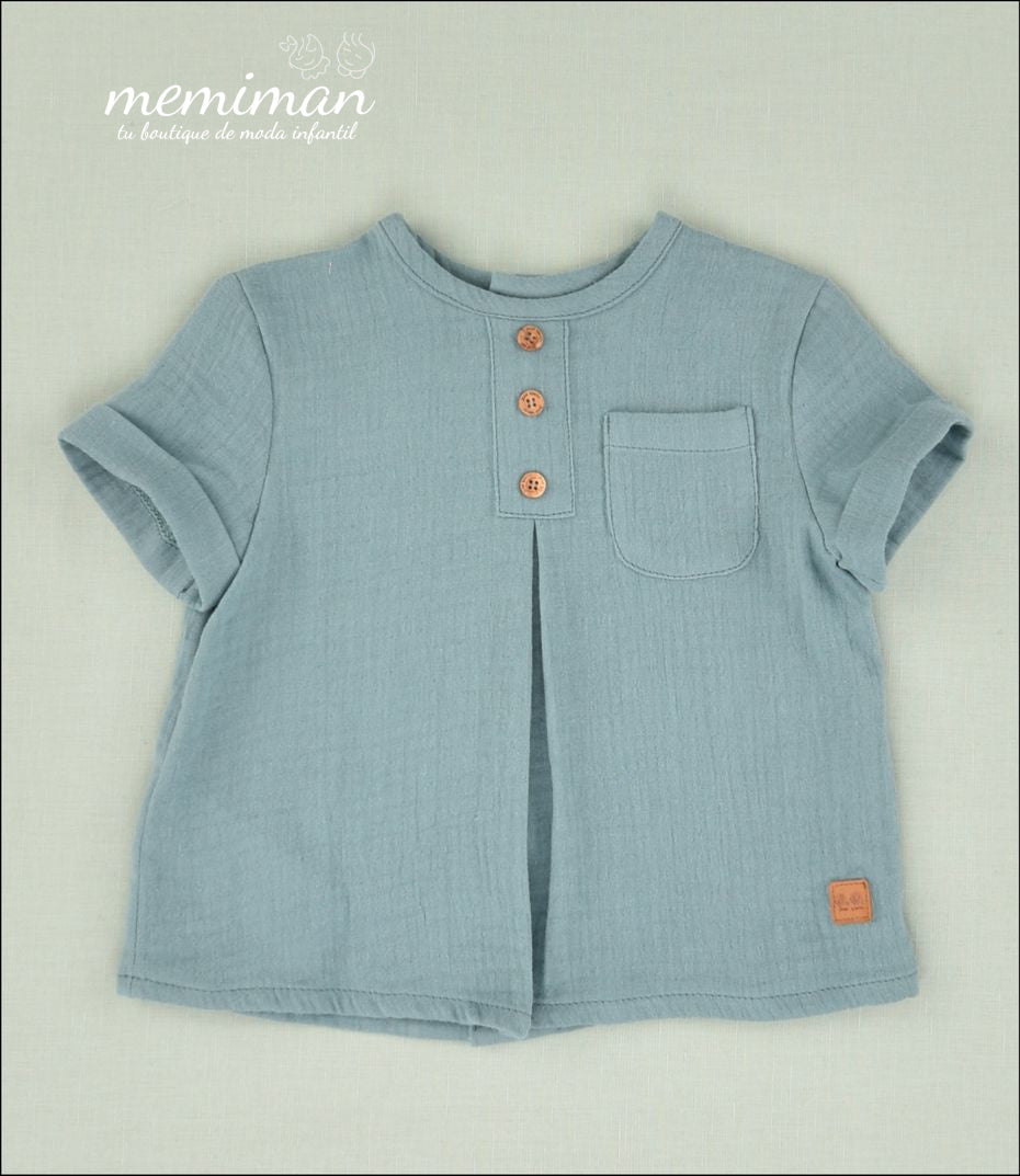 01-50042L Camicetta in chiffon tinta unita neonata