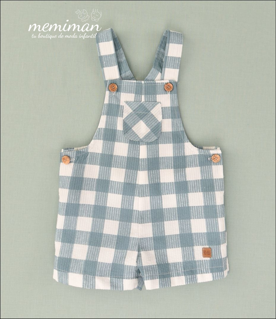 01-50085 Salopette corta vichy bambino