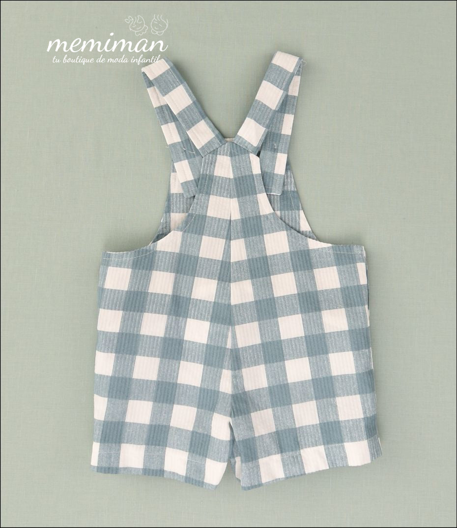 01-50085 Salopette corta vichy bambino