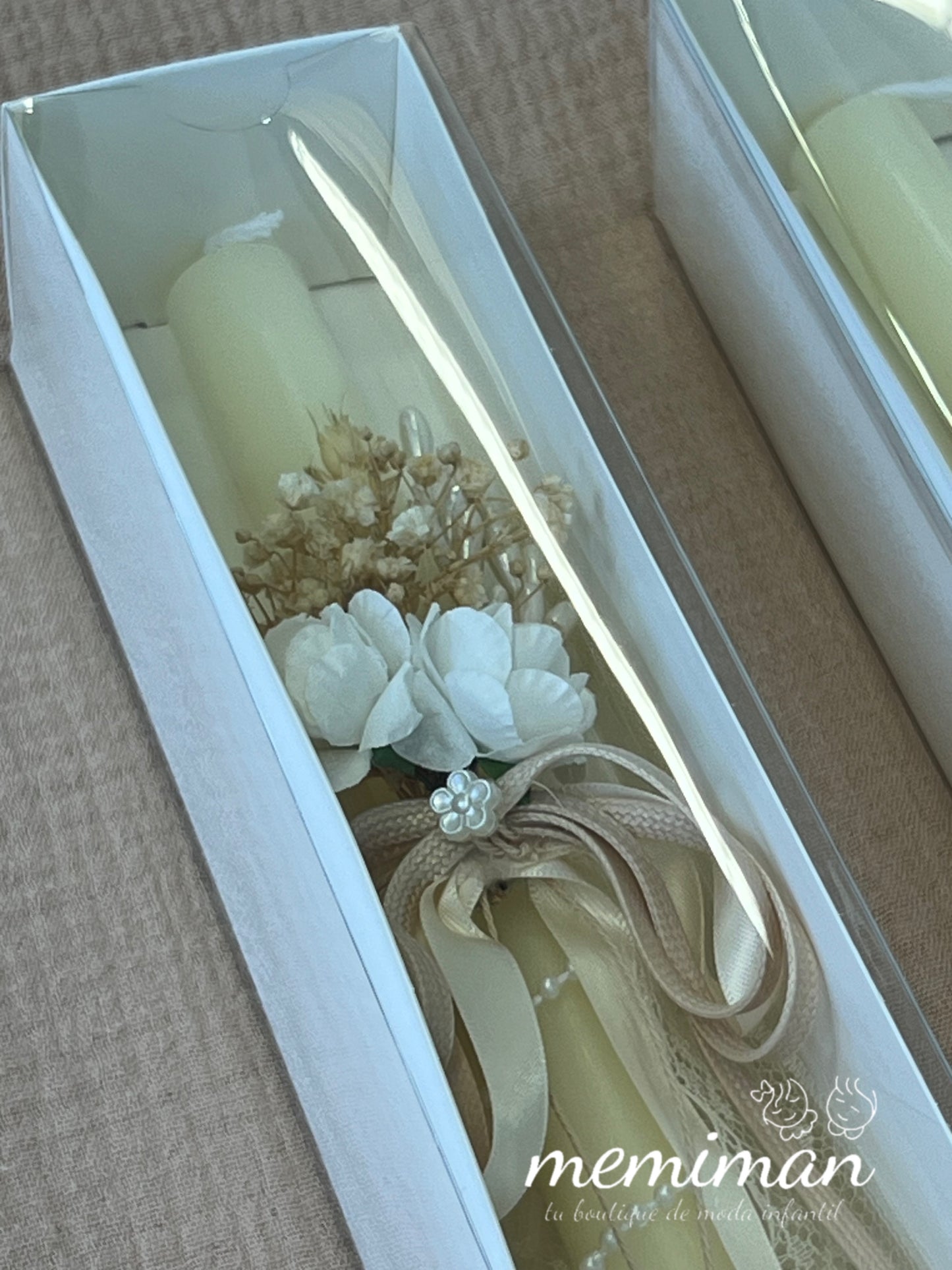 Bougies de baptême Fleurs