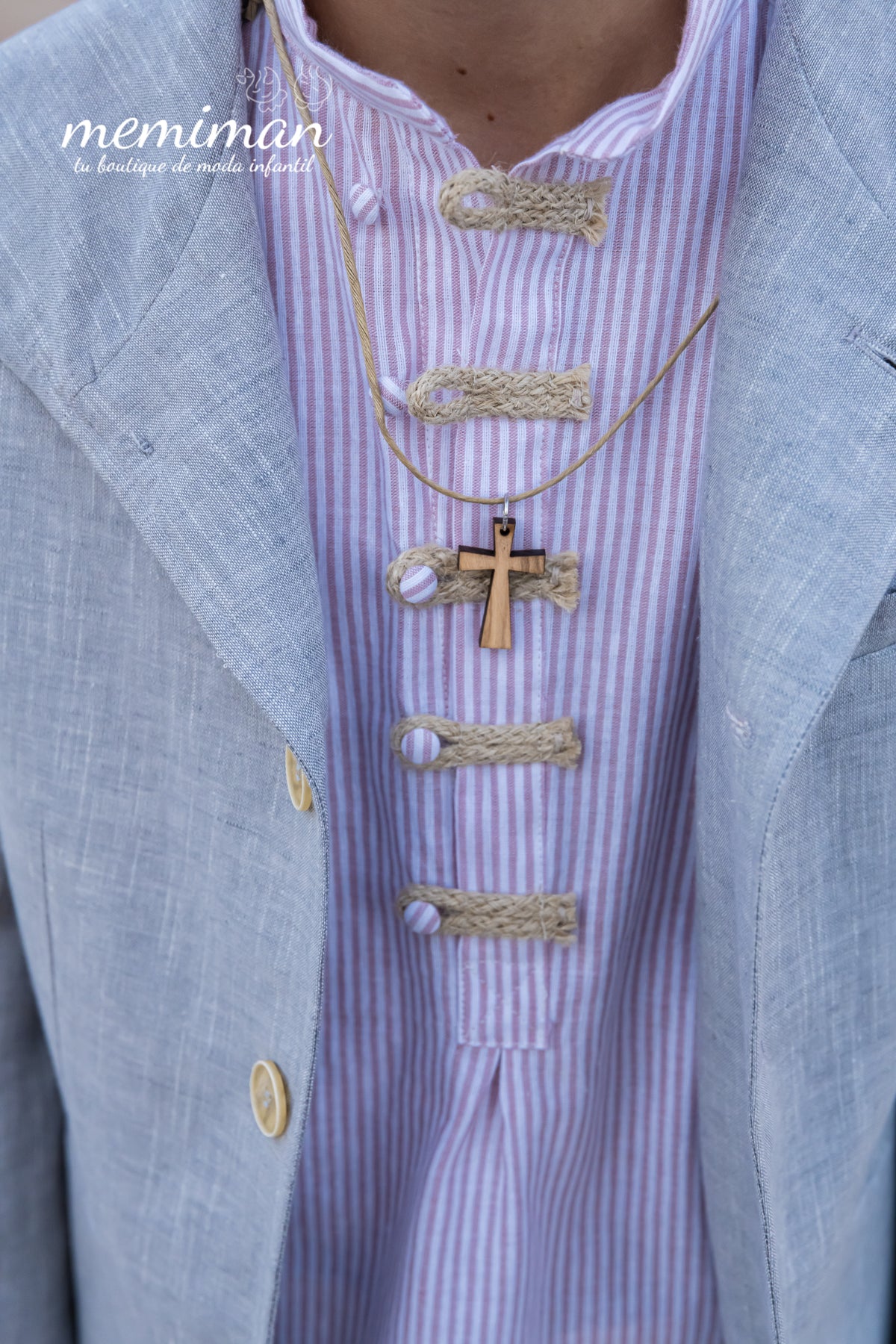 10-06129 Striped Alamares Mao Shirt