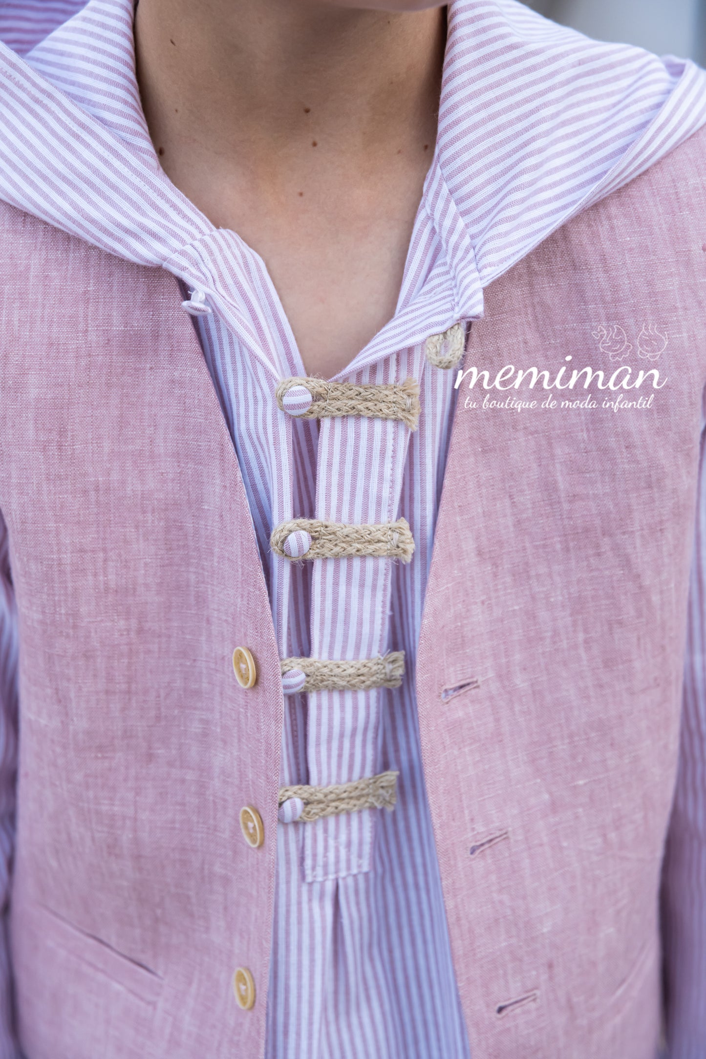 10-06129 Striped Alamares Mao Shirt