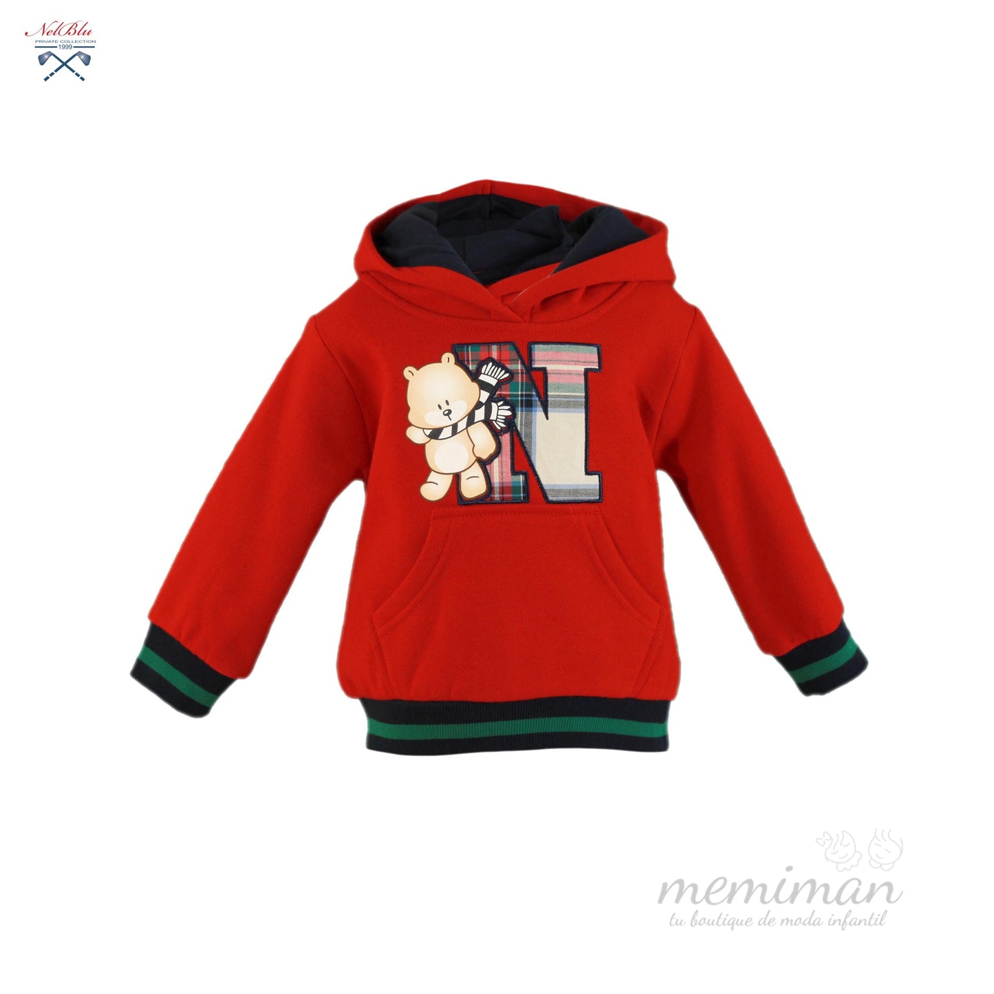 36-1100-1 Felpa neonato con cappuccio
