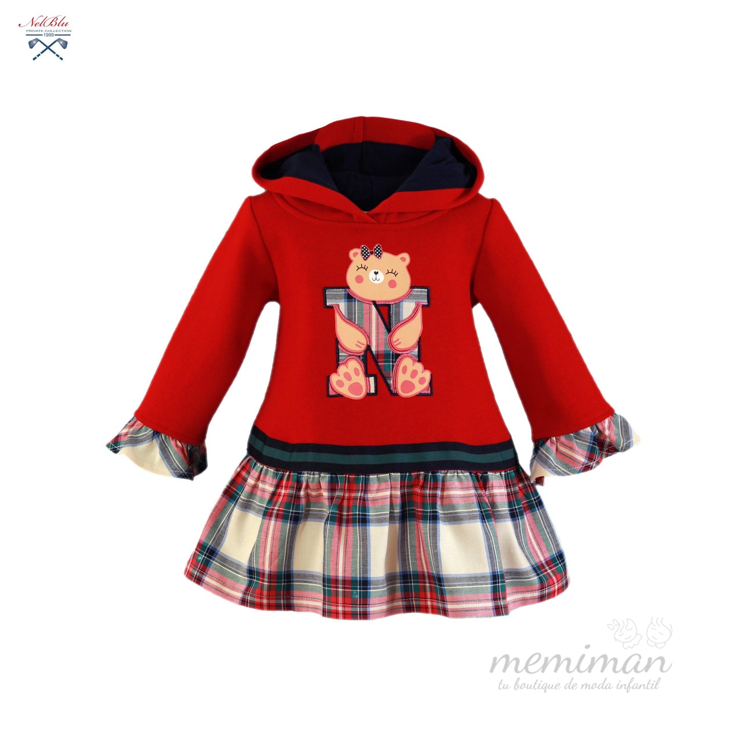 36-1200-V Vestito neonato con cappuccio