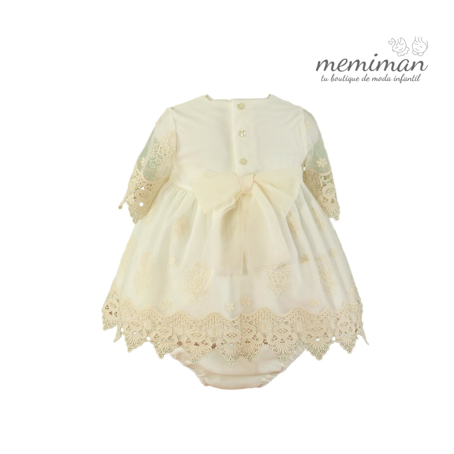 35-0123-V Vestido Bebé Tul Bordado