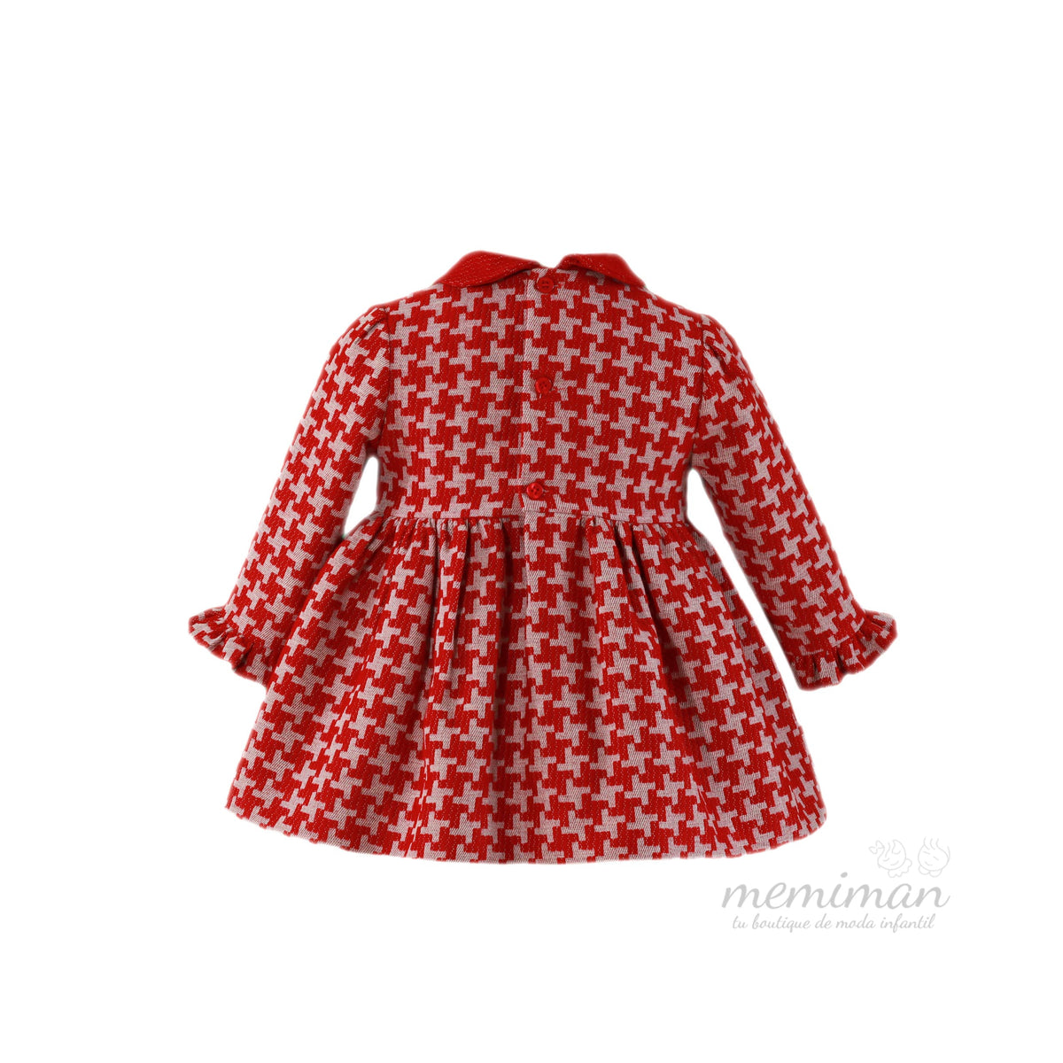 34-0123-V Robe bébé pied de poule