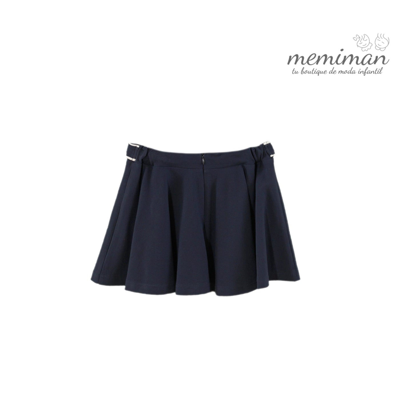 35-1402-F Jupe tricot arrondi fille