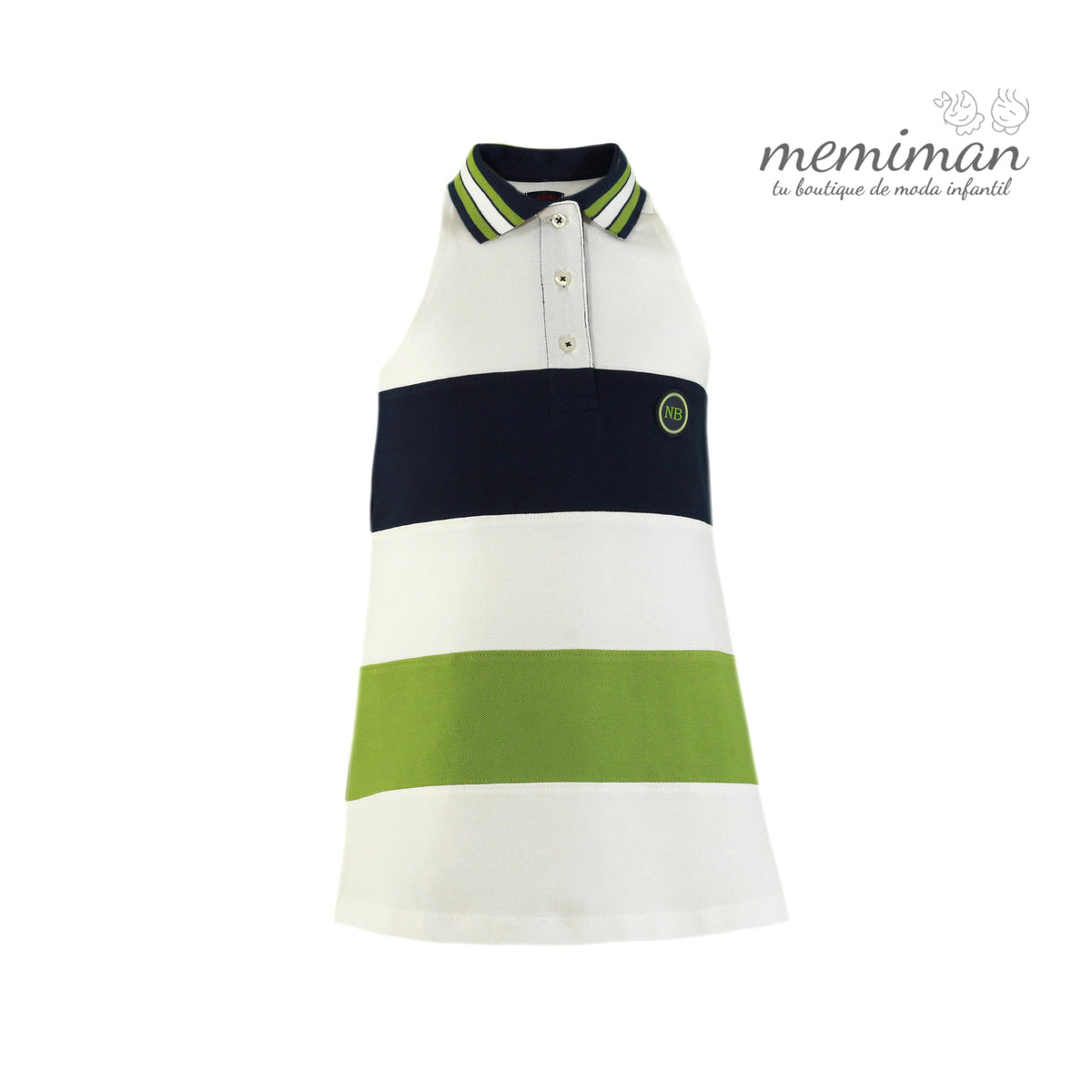 35-1406-V Mädchenkleid Punto di Roma gestreift