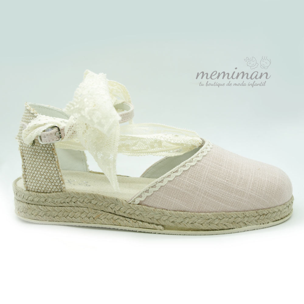 1409H Espadrille LEINEN mit Schnalle