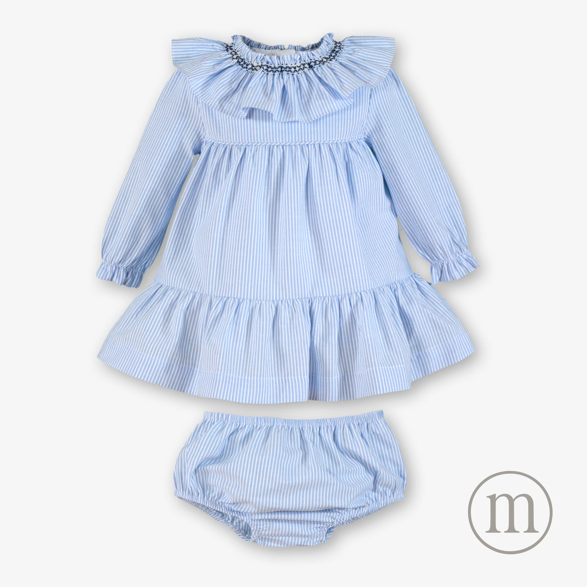 40-0144-VB Vestito neonato con mutandine