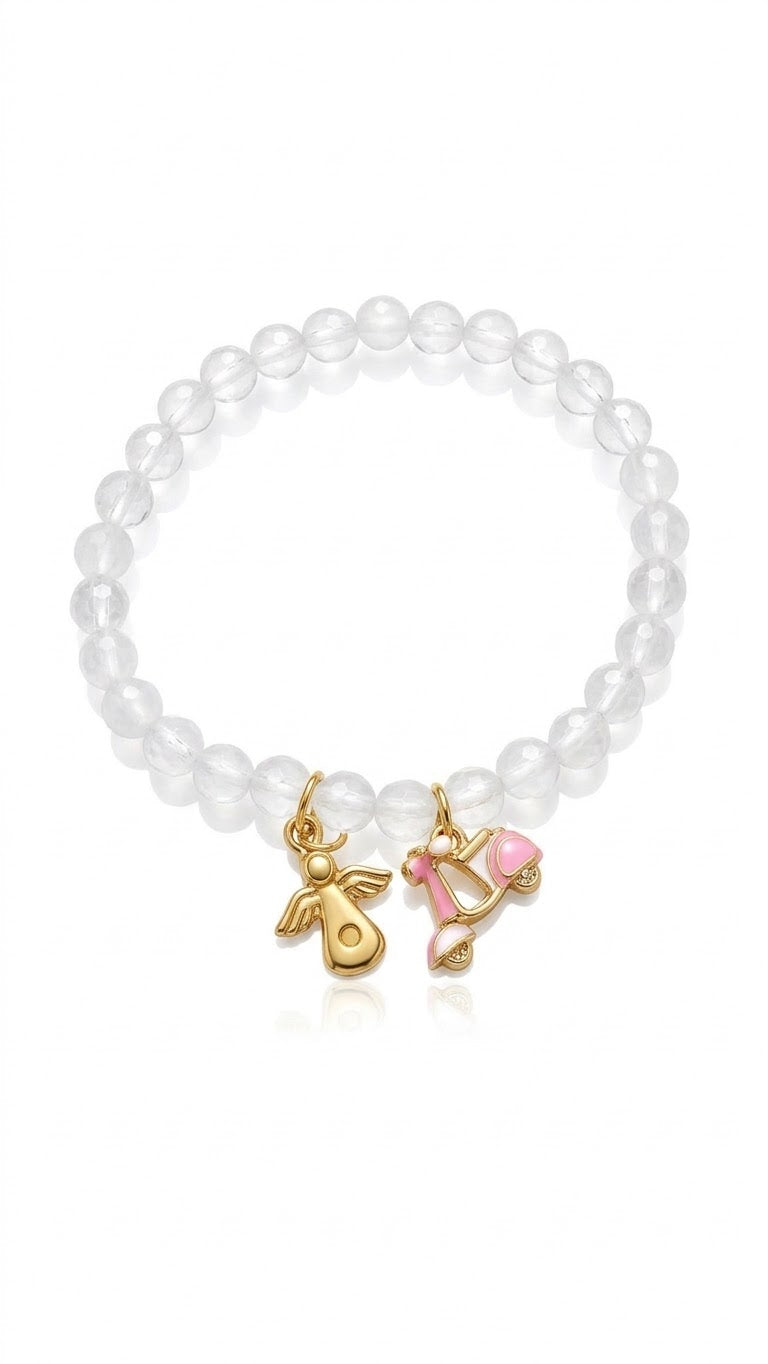 CRISTAL Pulsera bolas de cristal