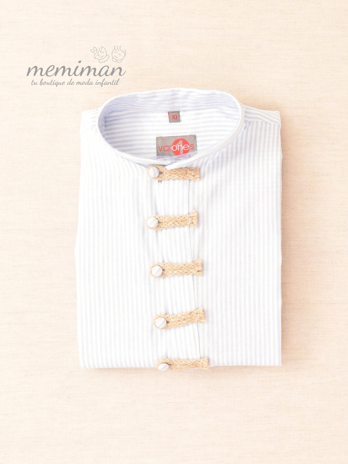 10-06129 Striped Alamares Mao Shirt
