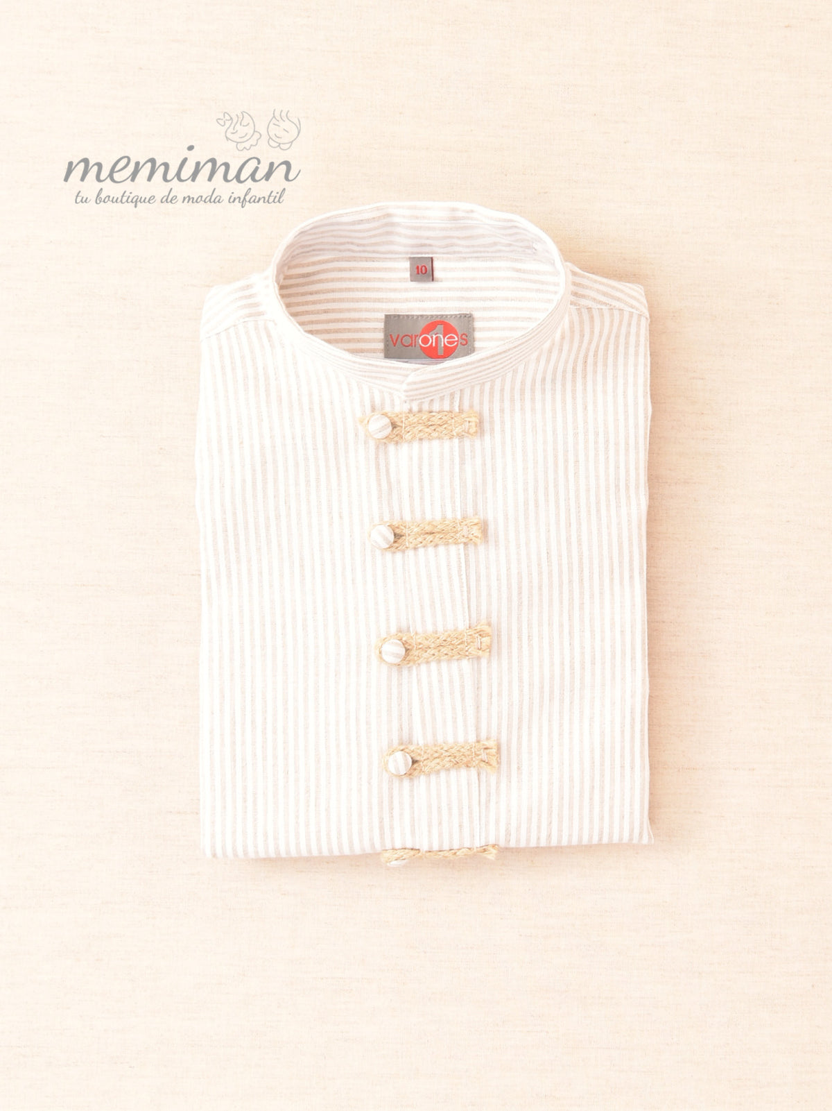 10-06129 Striped Alamares Mao Shirt