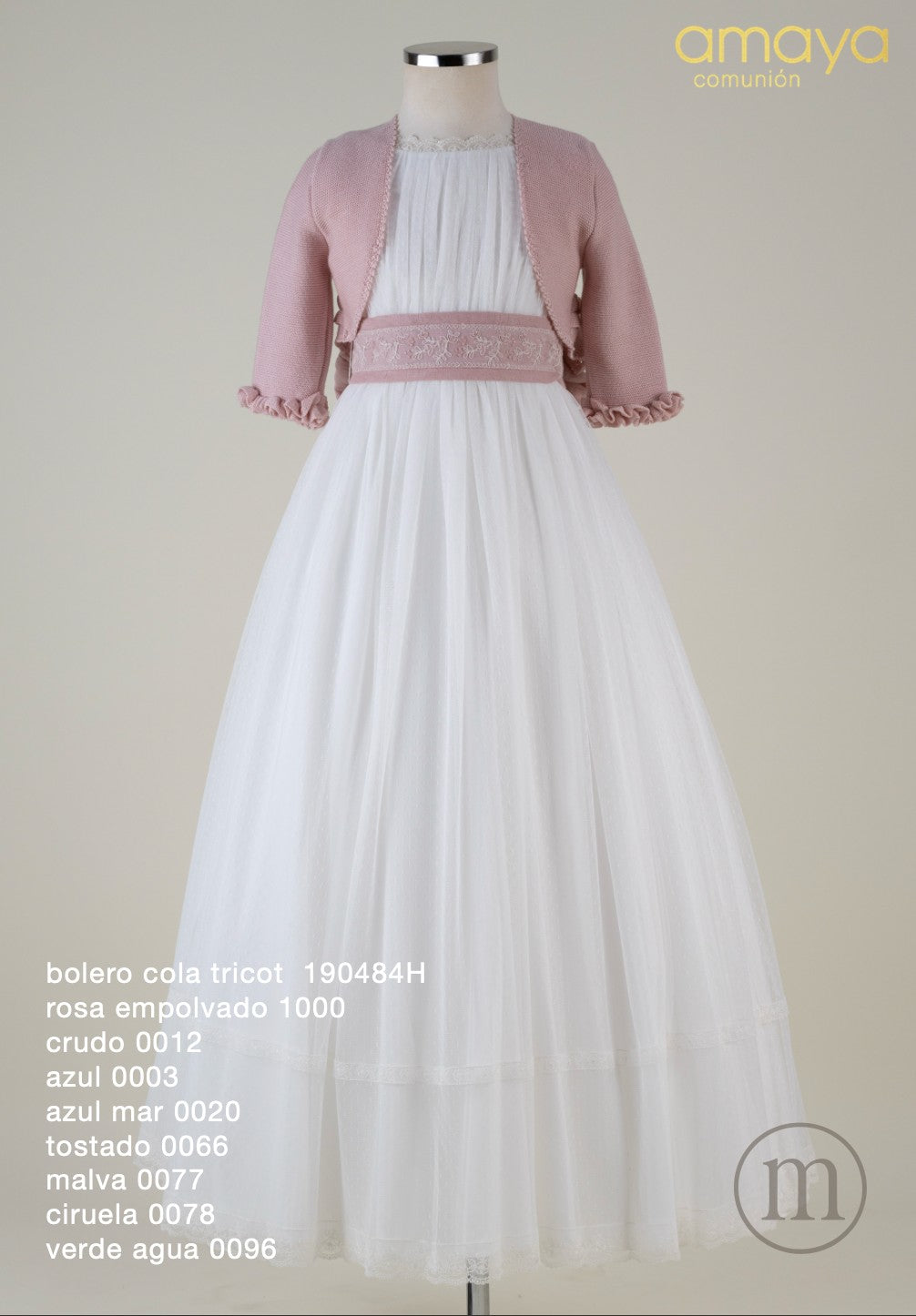 190484H Bolero de comunhão em malha