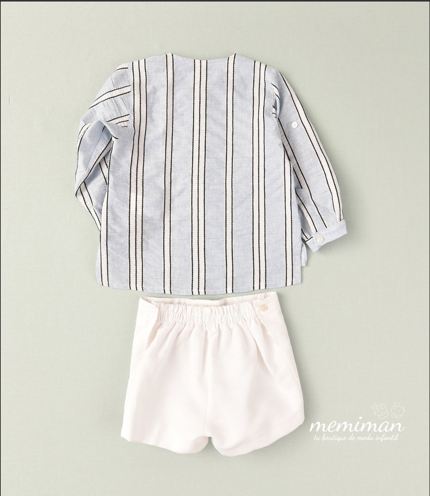 01-46025 Ensemble enfant à rayures blanches