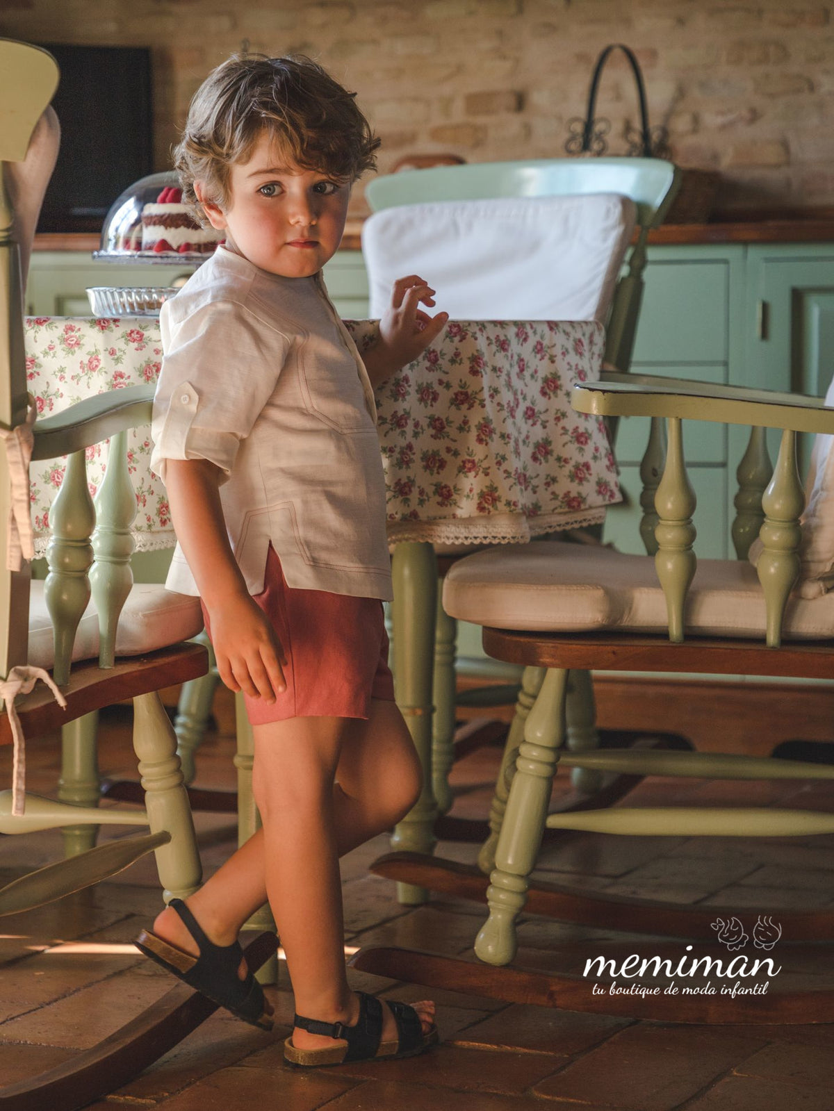 01-46049 Conjunto infantil niño lino