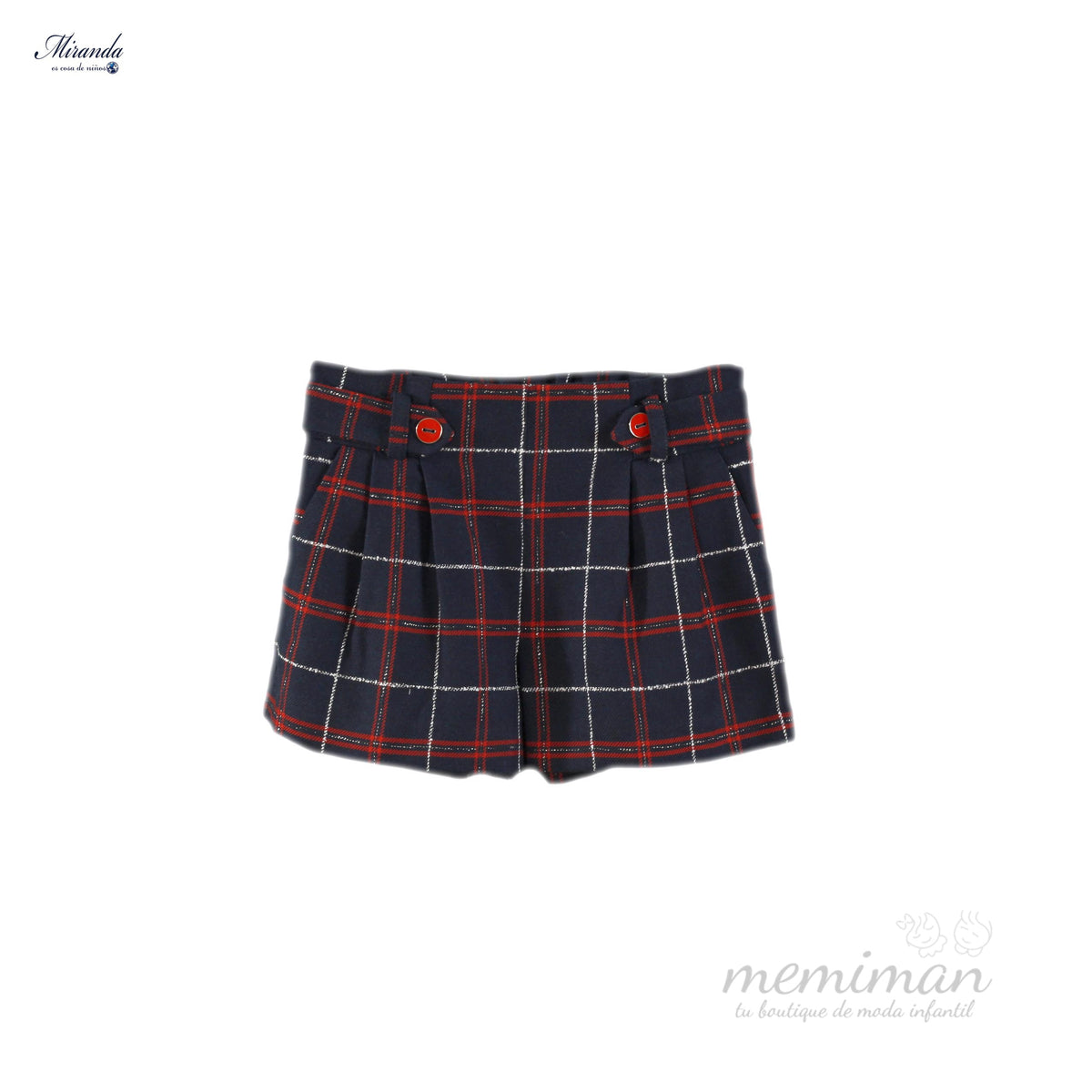 36-0229-3 Pantaloncini bambina a quadri