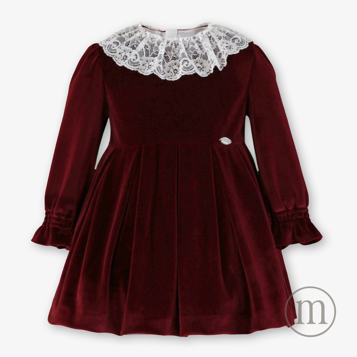 40-0229-V Vestito da bambina in velluto