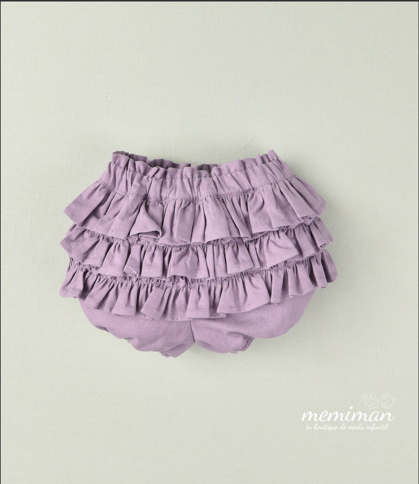 01-46137 Girl's linen ruffle shorts