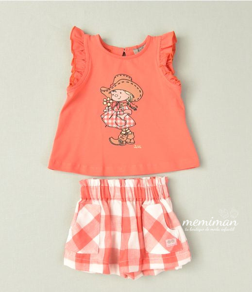 03-46221 Girl's checkered set