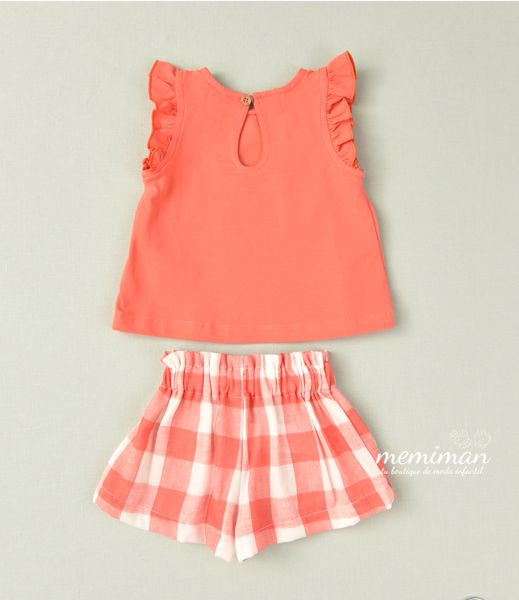 03-46221 Girl's checkered set