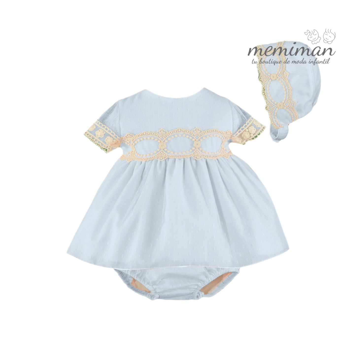 35-0023-VBG Vestido Bebé Braguita-Capota