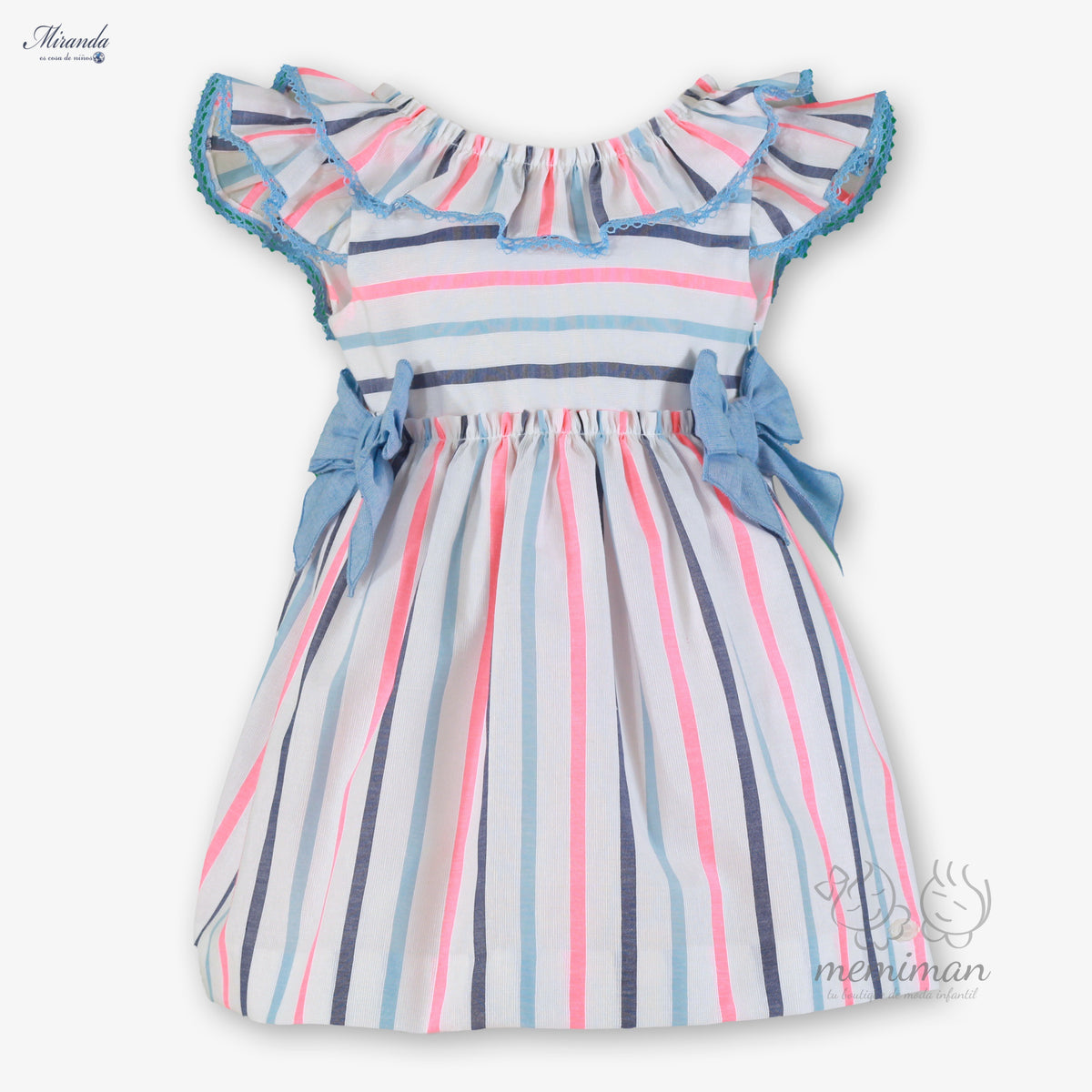 39-0244-V Vestito Bambina a Righe
