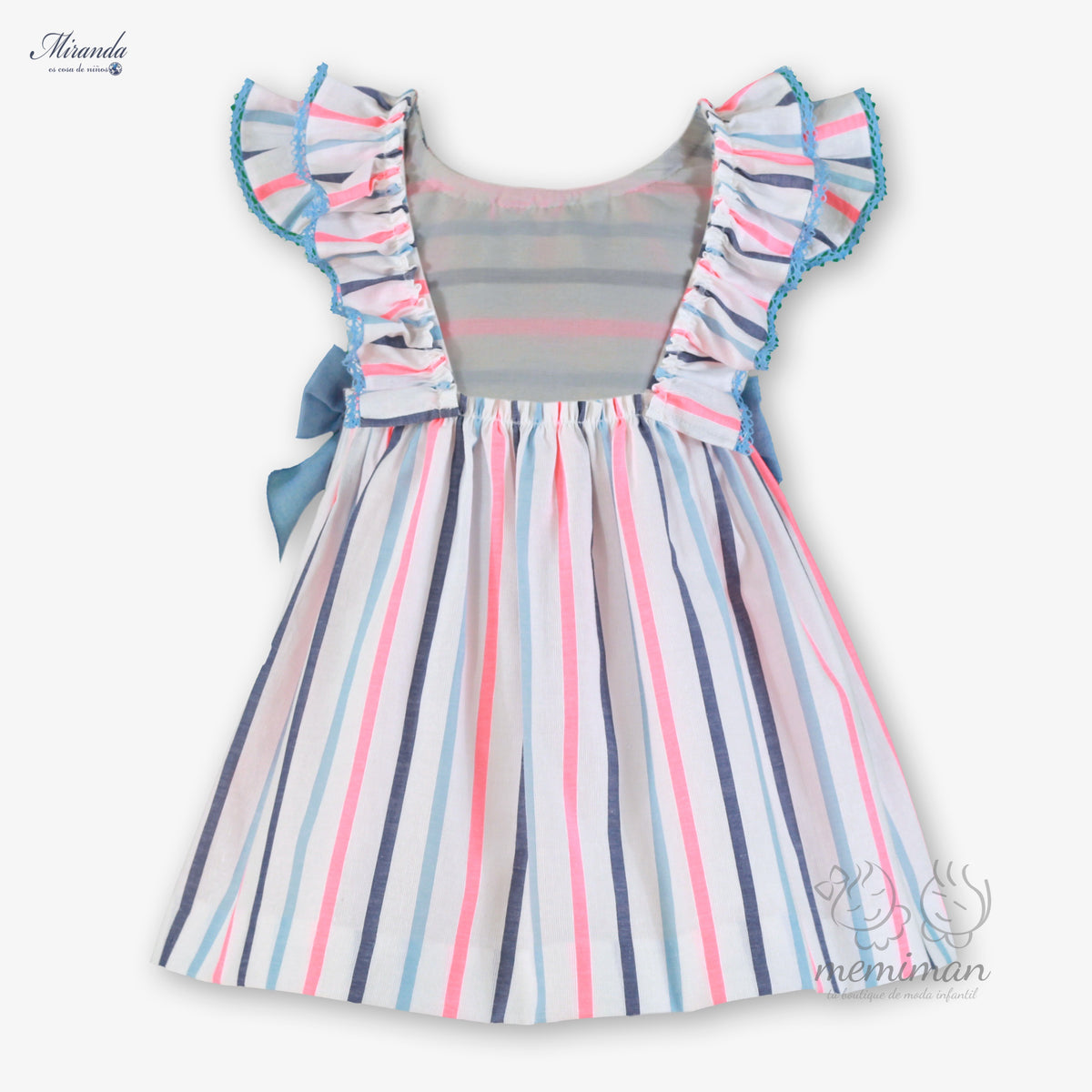 39-0244-V Vestito Bambina a Righe