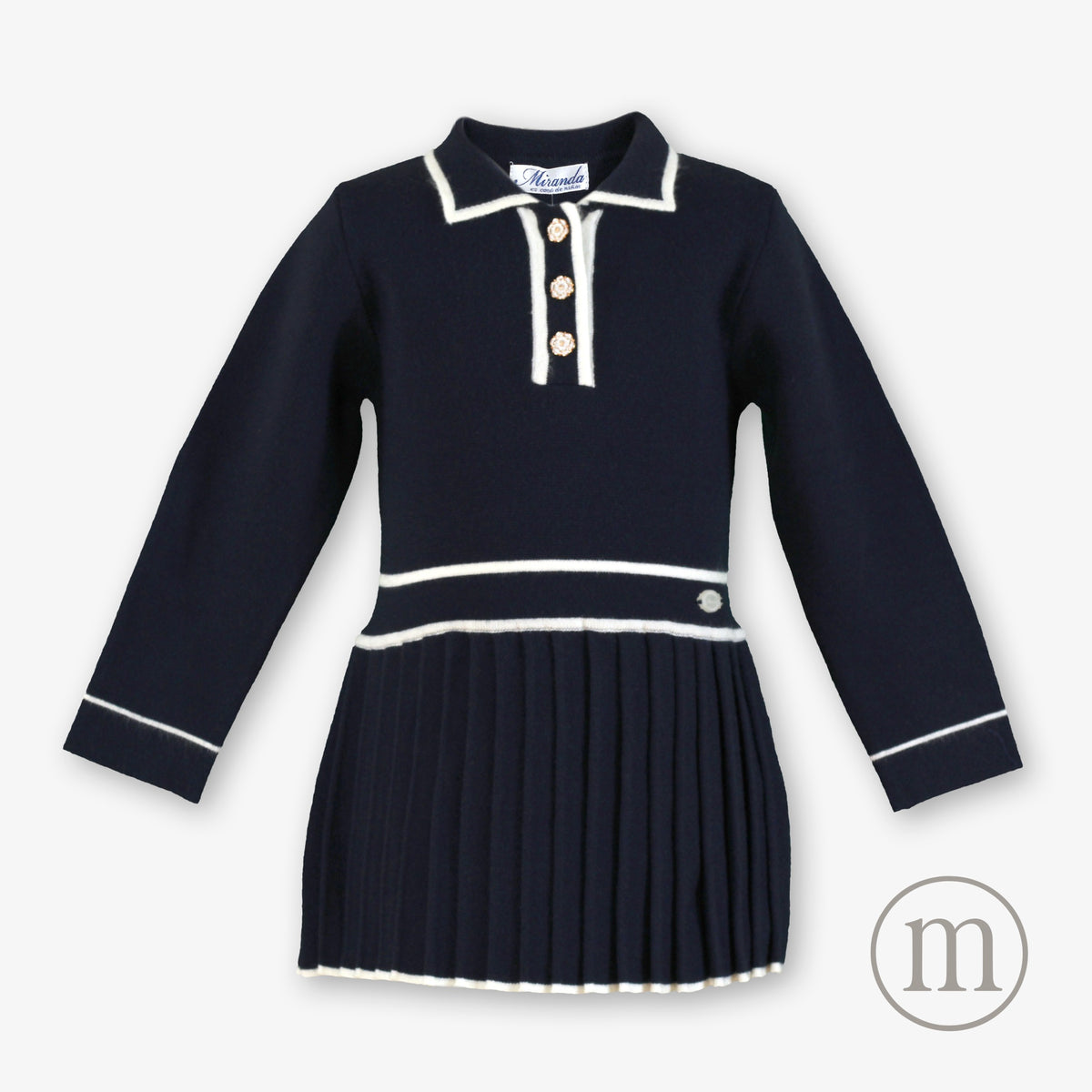 40-0245-V Abito da bambina in maglia
