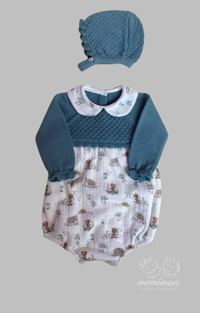 25454 Barboteuse à bonnet Clouds