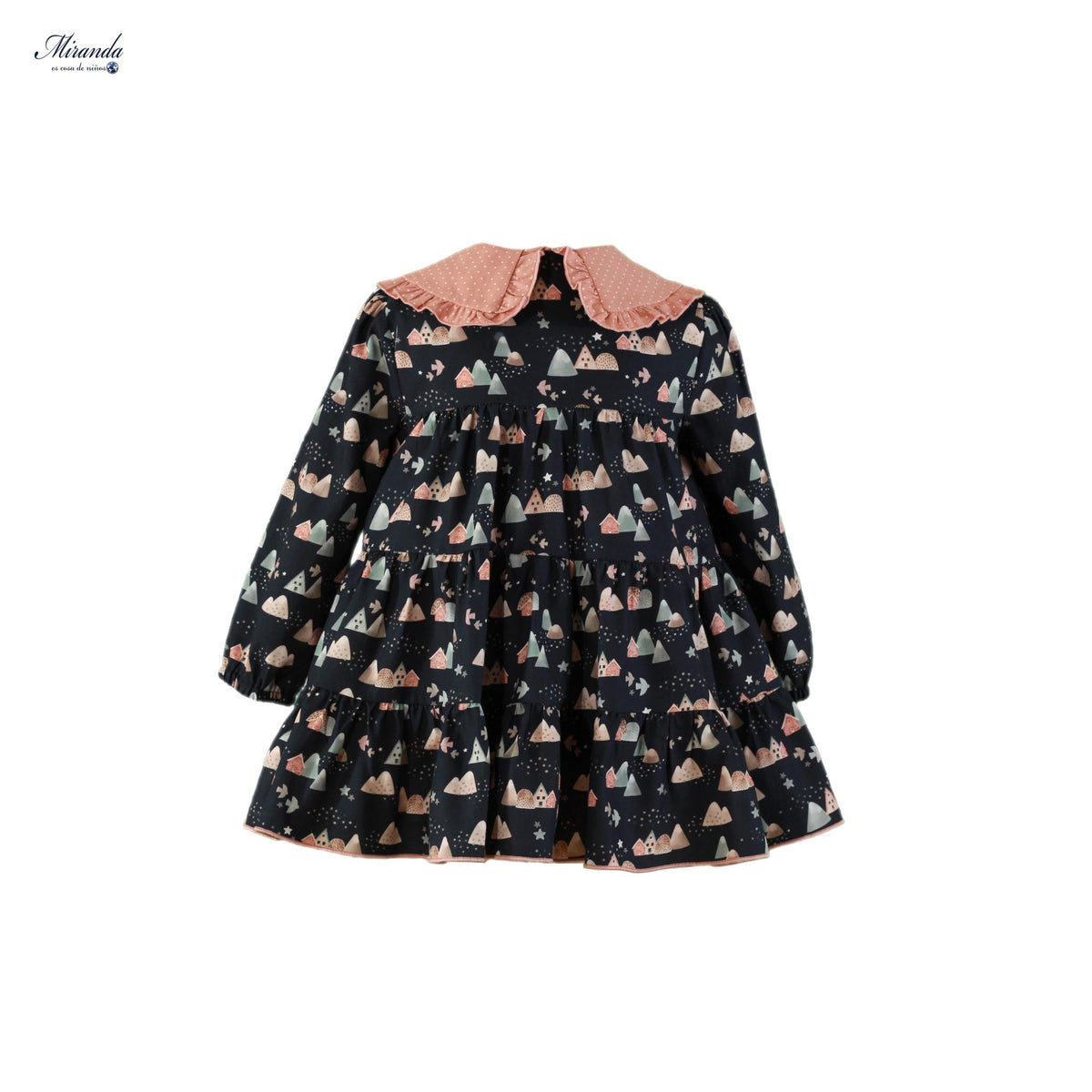 36-0260-V Vestido de criança estampado com flores