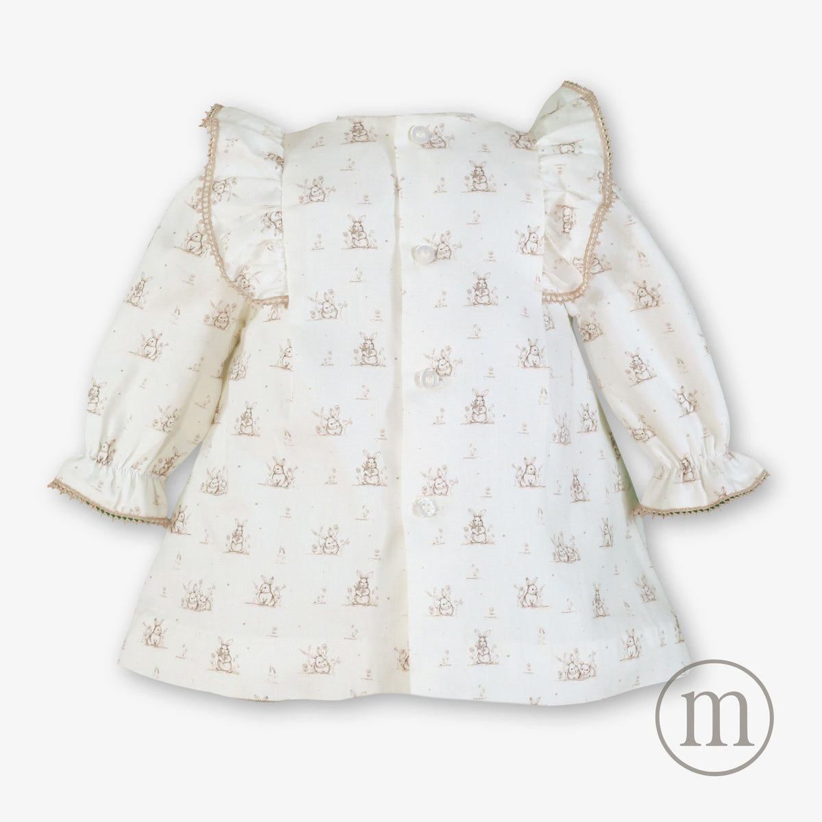 40-0028-VB Baby Romper Dress Bunnies