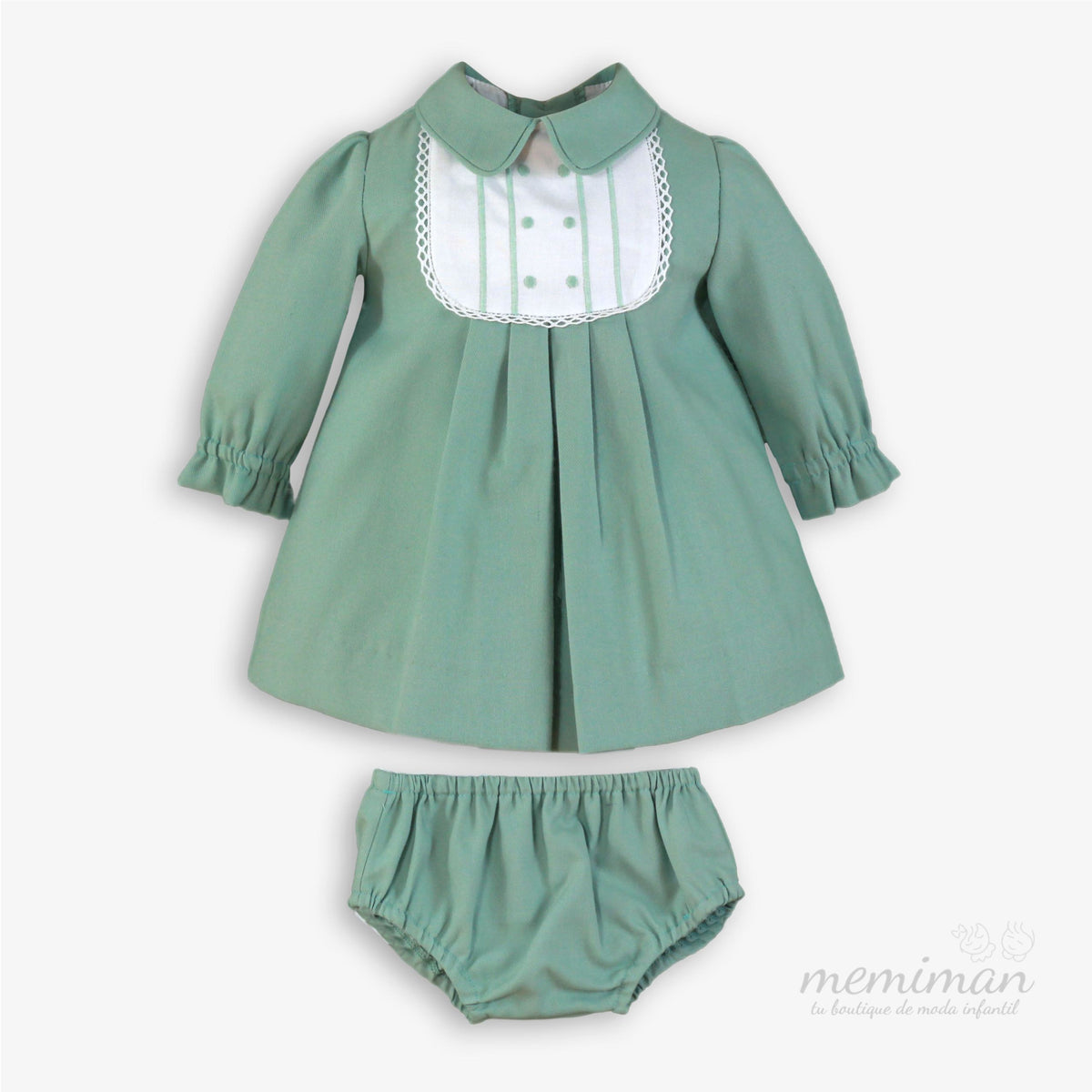 38-0029-VB Vestito neonata a pois
