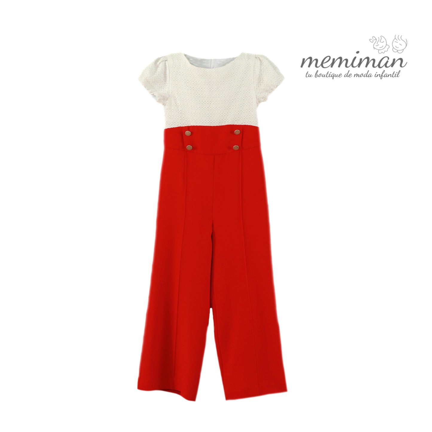 35-0303-M Combinaison fille bicolore