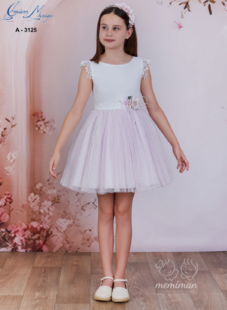 A-3125 Flower Girl Dress V-Back