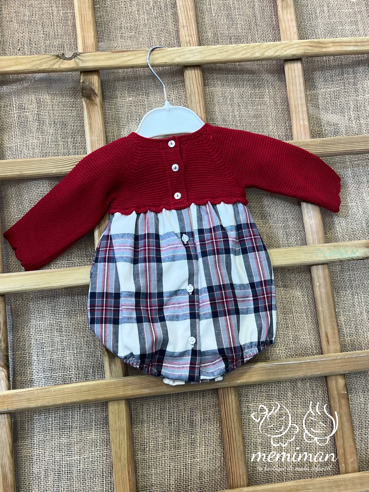 25455 Crimson Bonnet Romper