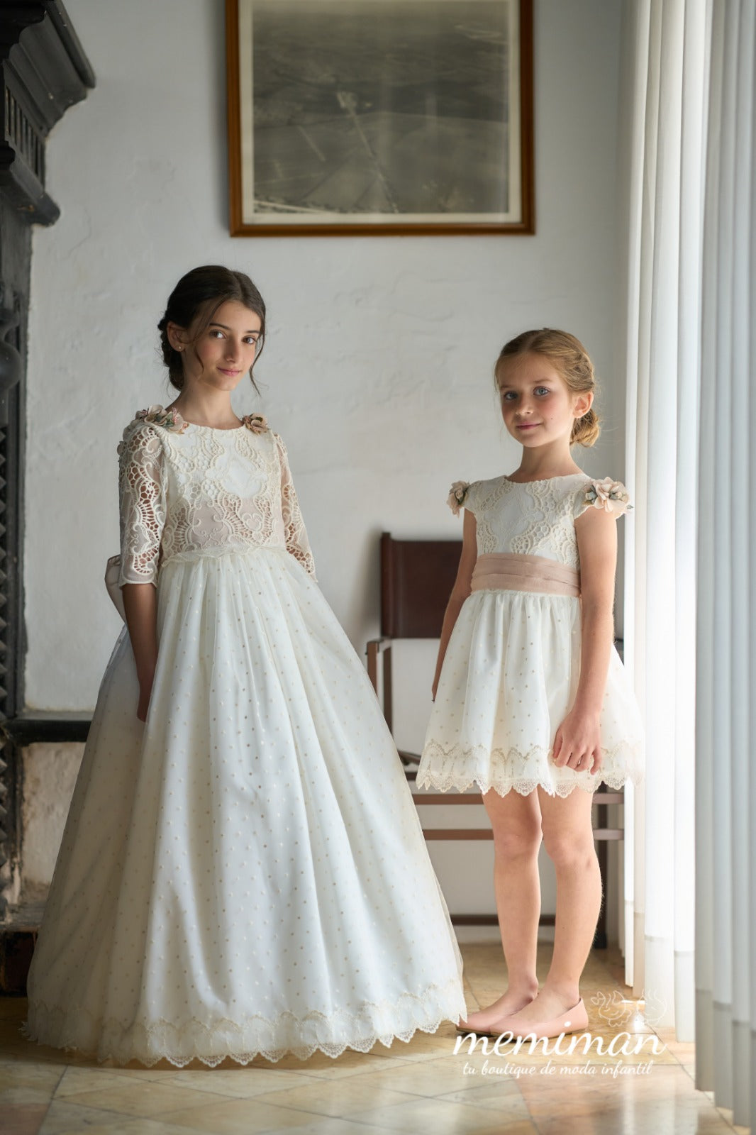 EX404 RENATA Vestido bordado flores (OUTLET)