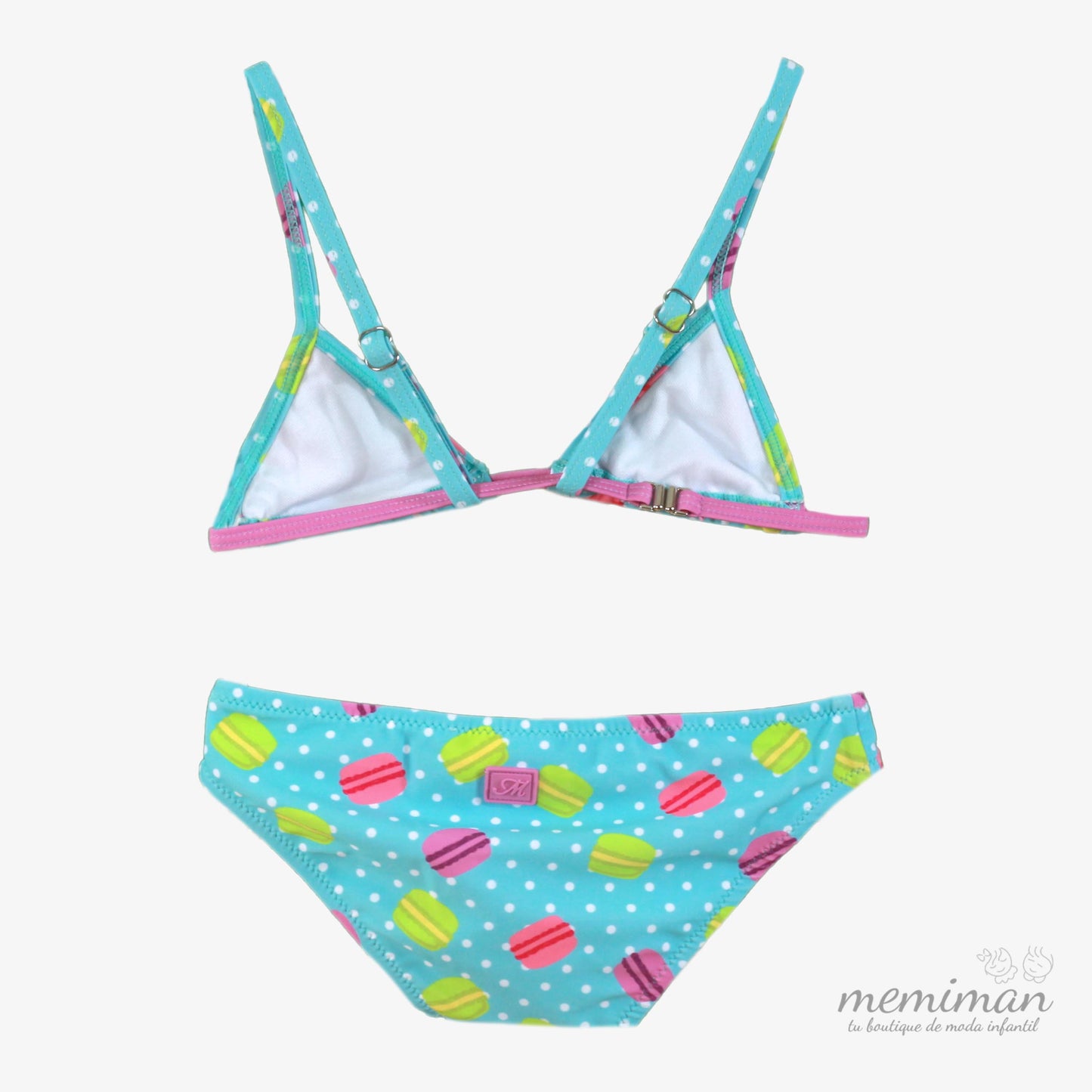 37-0408-BI Bikini macarons fille