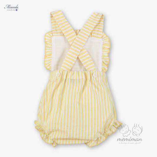 39-0044-3 Grenouillère rayée pour bébé fille