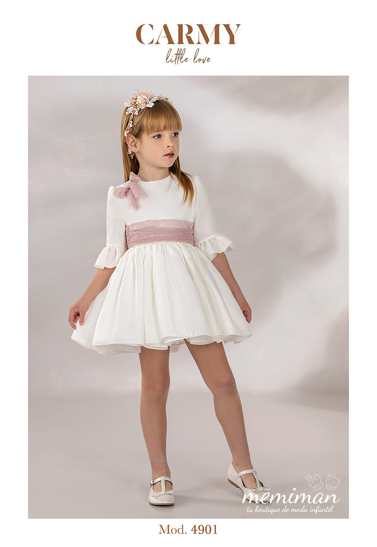 4901P Vestido de menina das alianças rústico elegante