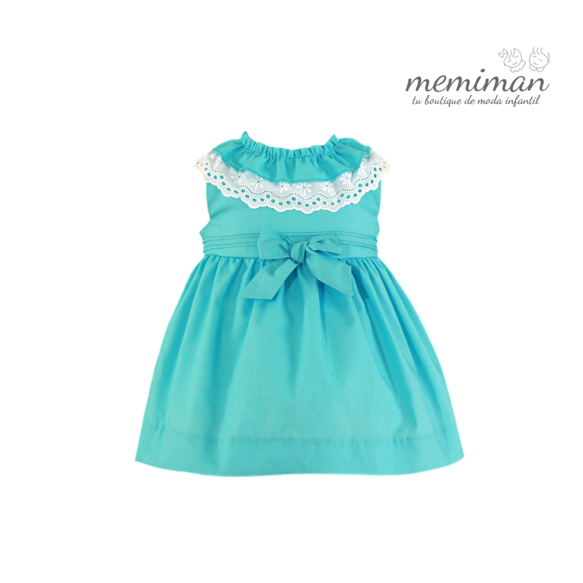 35-0516-V Vestito neonato turchese