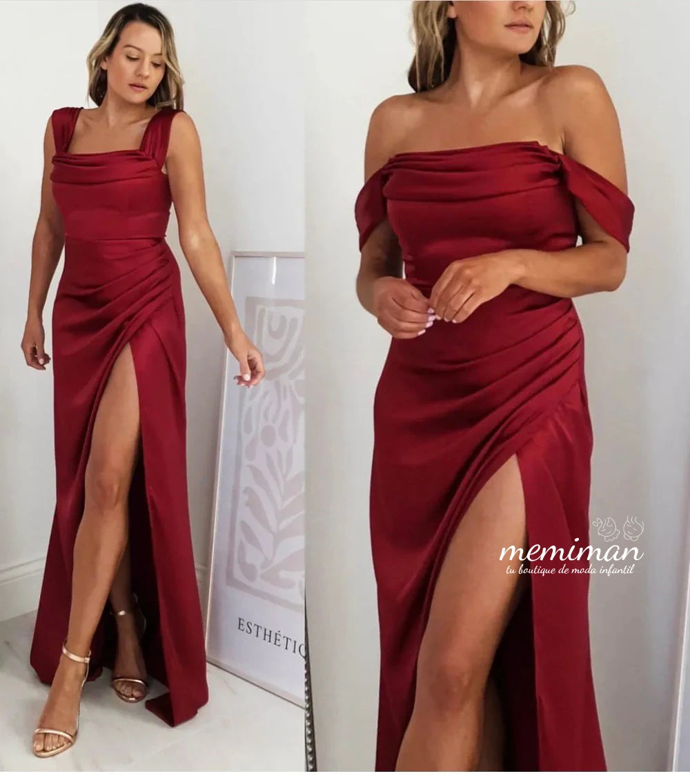 568003 Long Satin Dress