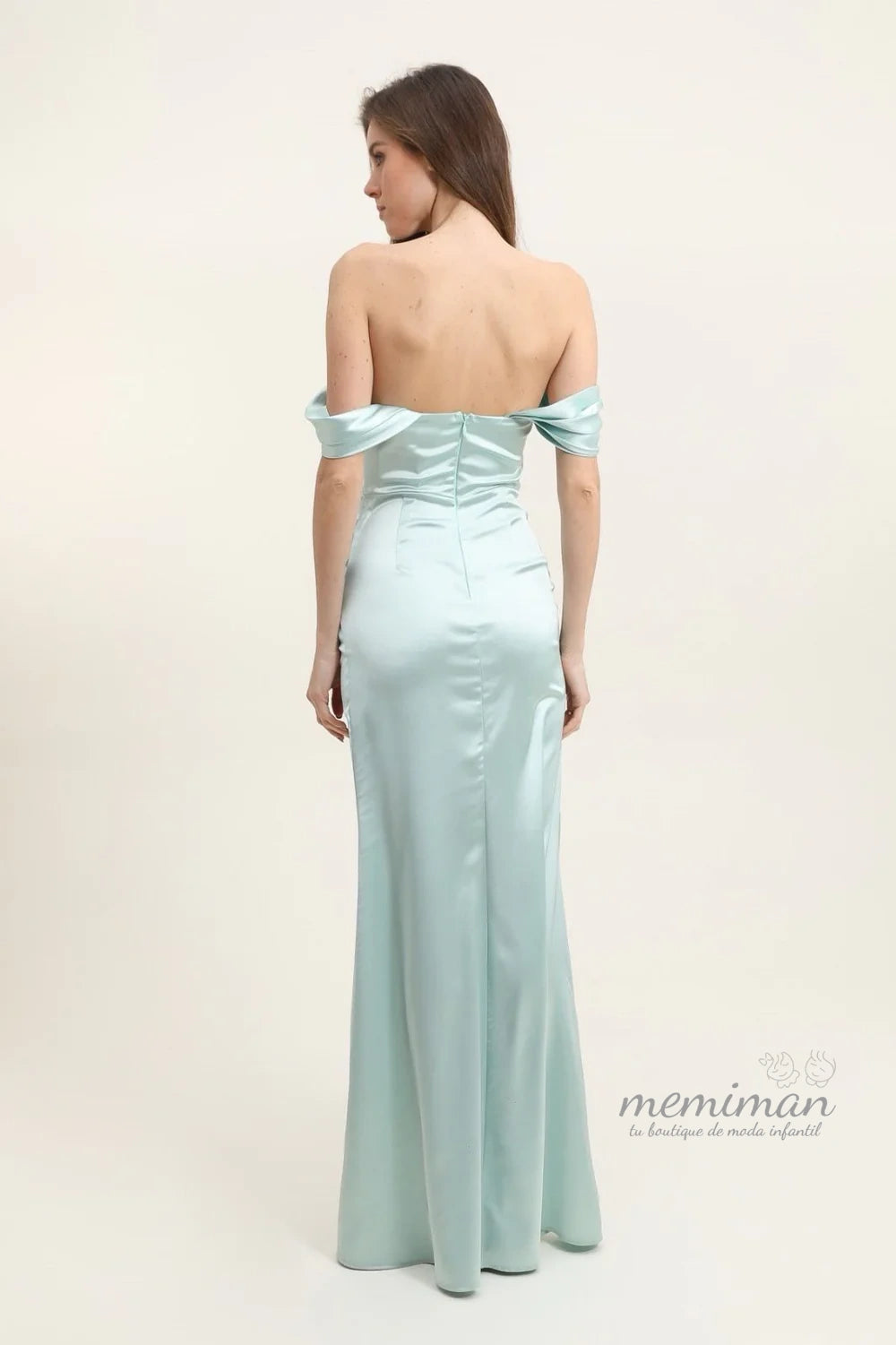 568003 Vestido Comprido Acetinado