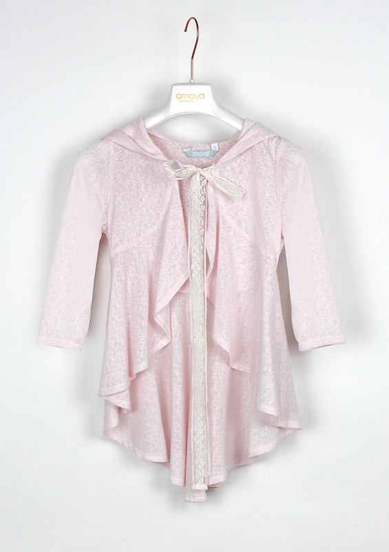 579819H Giacca in maglia con cappuccio e coda