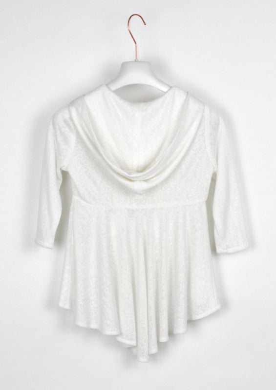579819H Giacca in maglia con cappuccio e coda
